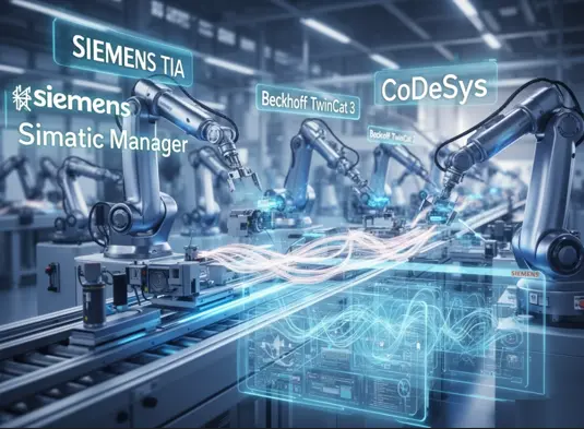 Siemens TIA Siemens Simatic Manager Siemens HMI Beckhoff TwinCat 3 Beckhoff TwinCat 2 CoDeSys